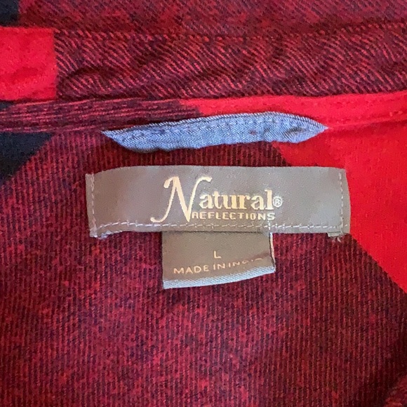 Red and Black Buffalo Plaid Button Front Top - Picture 4 of 5